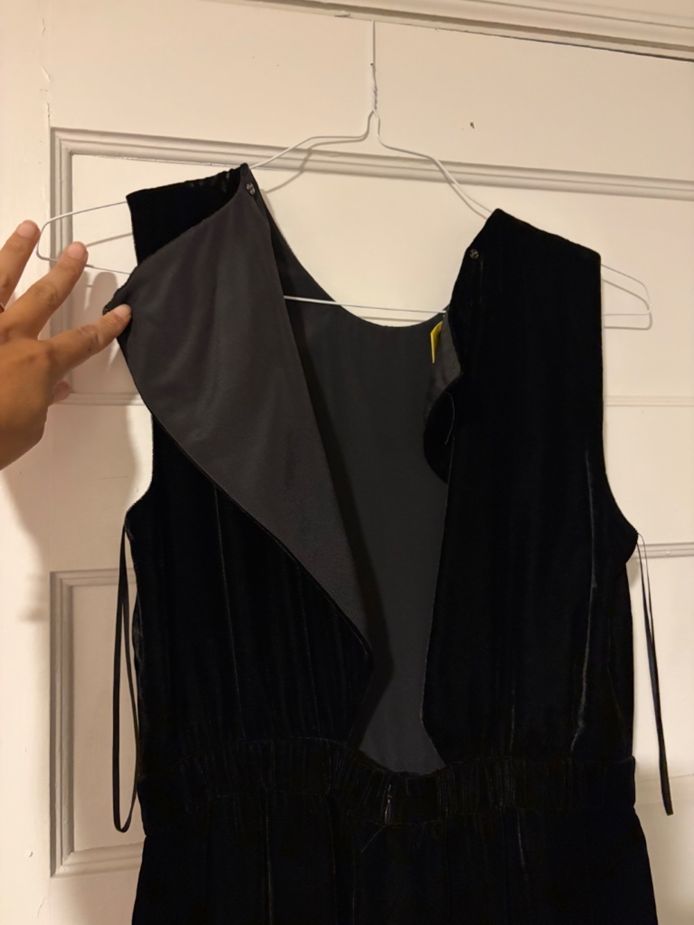 J.Crew Wrap Back Cropped Velvet Jumpsuit - Picture 3 of 6